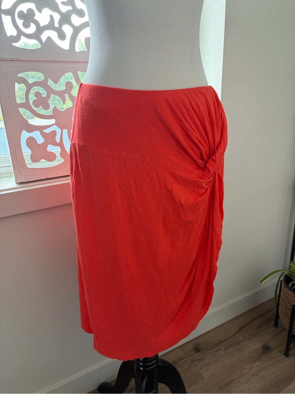 Socialite Vibrant Coral Twist skirt